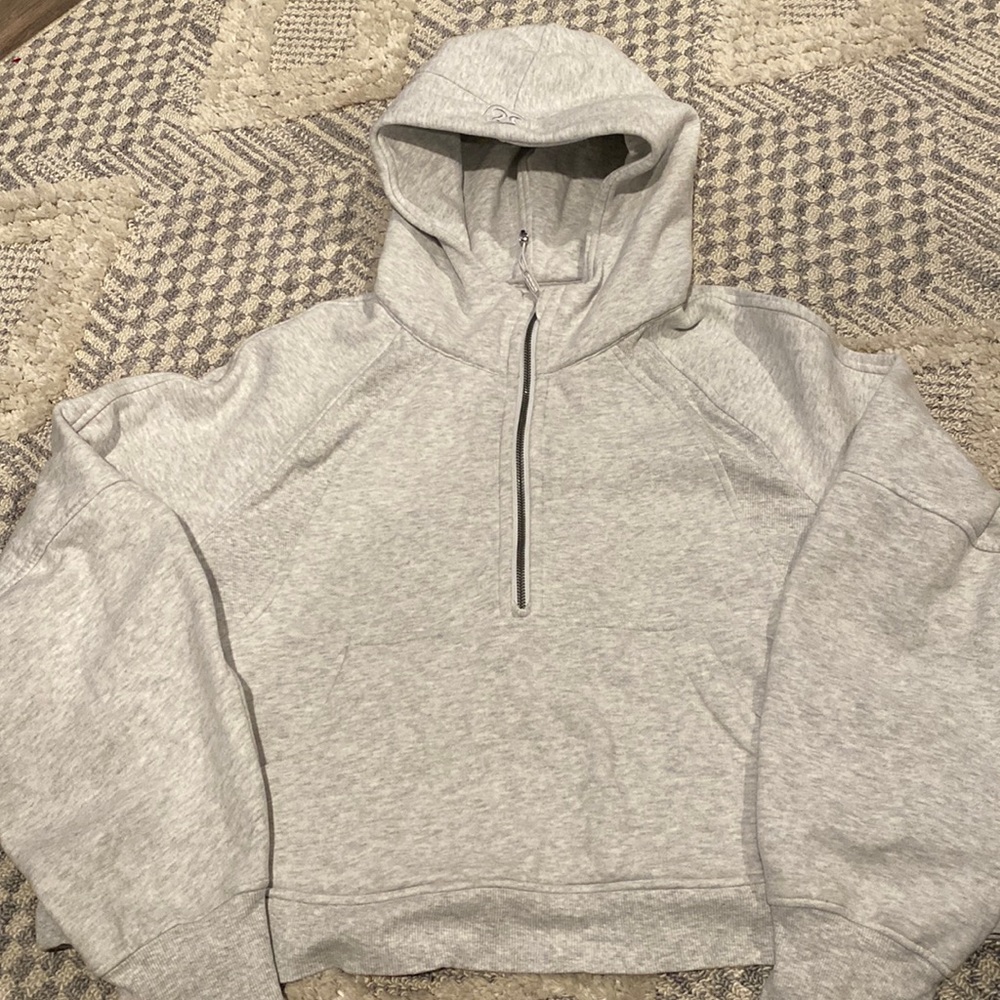 Light Grey Lululemon Scuba Half Zip